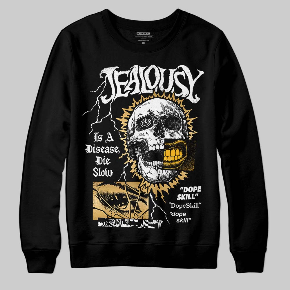 Jordan 12 Retro 'Taxi' 2025 DopeSkill Sweatshirt Jealousy Graphic Streetwear - Black