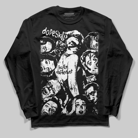Dunk Low Panda White Black DopeSkill Long Sleeve T-Shirt Built Different Graphic Streetwear - Black