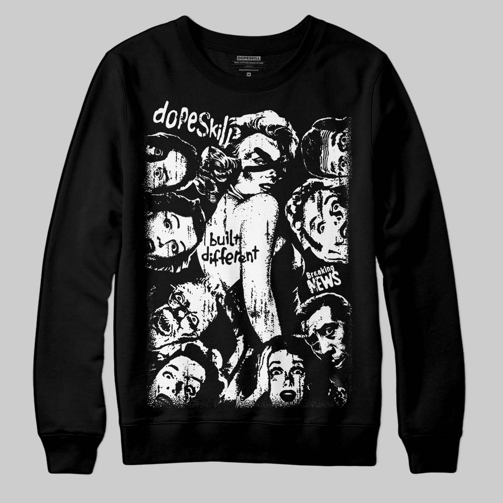 Dunk Low Panda White Black DopeSkill Sweatshirt Built Different Graphic Streetwear - Black