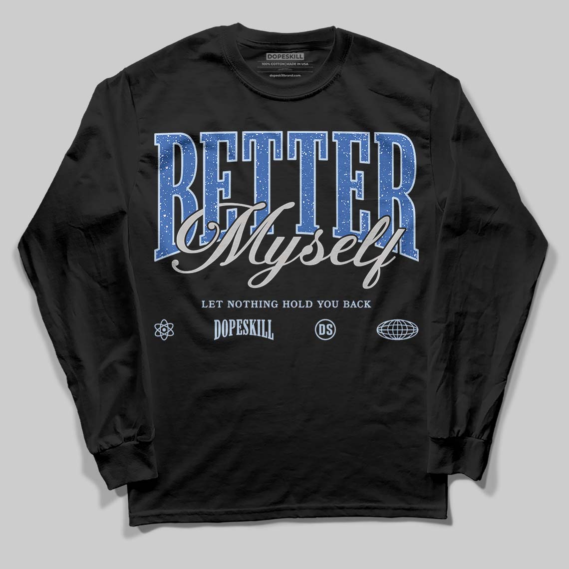 Awake NY x Jordan 5 Retro 'Black Racer Blue' DopeSkill Long Sleeve T-Shirt Better Myself Graphic Streetwear - Black
