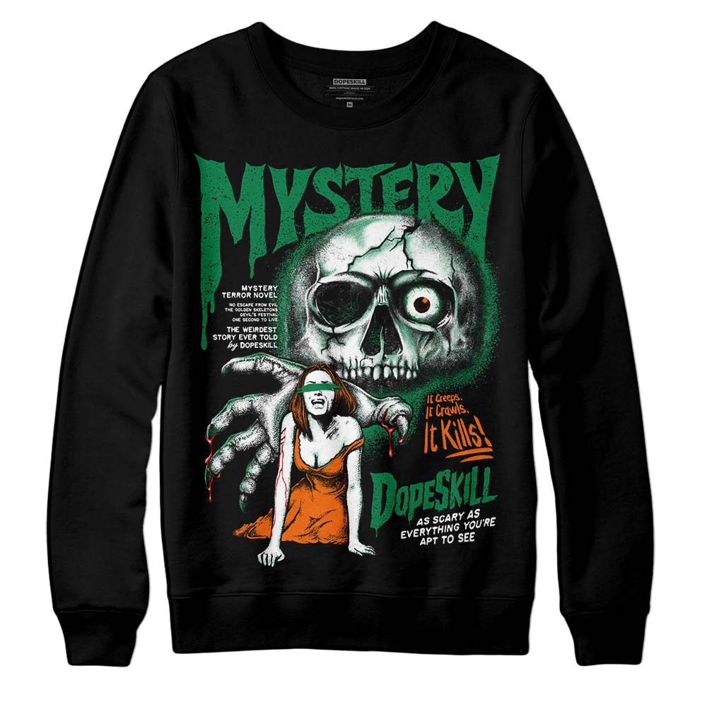 Green Sneakers DopeSkill Sweatshirt Mystery Ghostly Grasp Graphic Streetwear - Black