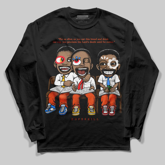 MSCHF Super Normal 2 Orange Milk DopeSkill Long Sleeve T-Shirt First Sunday Graphic Streetwear - Black