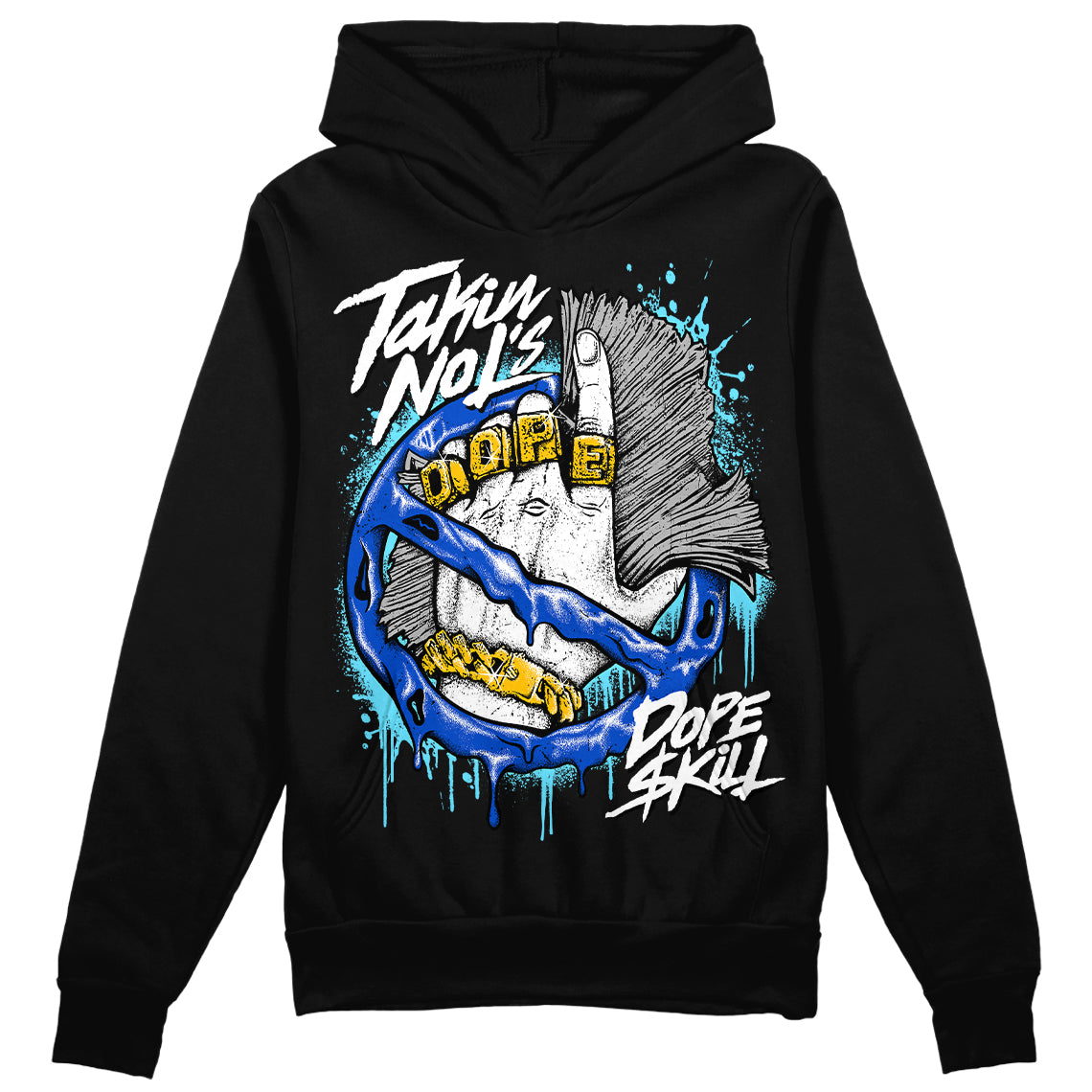 Dunk Low Argon DopeSkill Hoodie Sweatshirt Takin No L's Graphic Streetwear - Black
