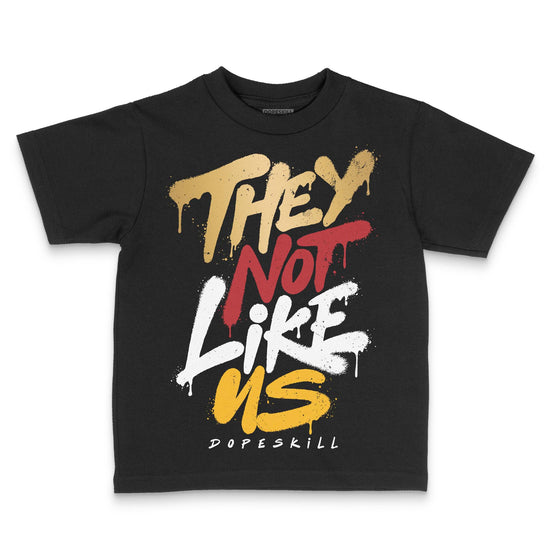 Jordan 12 Retro 'Taxi' 2025 DopeSkill Toddler Kids T-shirt They Not Like Us Graphic Streetwear - Black