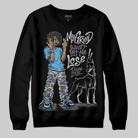 Grey Sneakers DopeSkill Sweatshirt My Grind Won't Let Me Lose Graphic Streetwear - Black