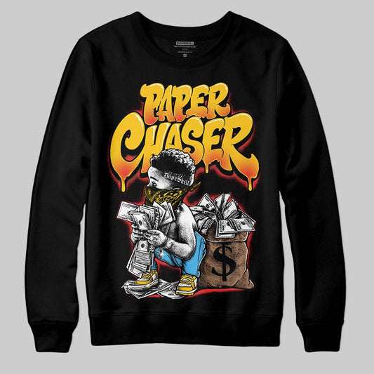 Yellow Sneakers DopeSkill Sweatshirt Paper Chaser Boy Graphic Streetwear - black