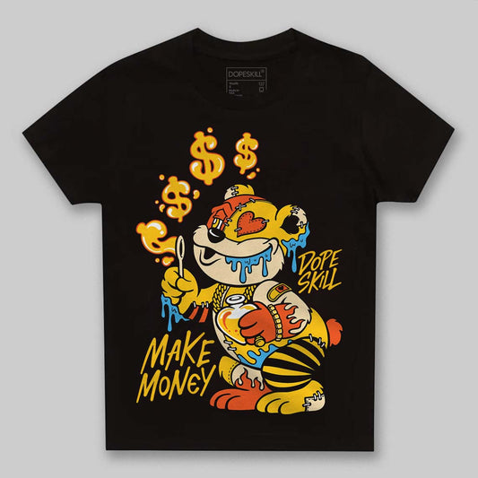 Yellow Sneakers DopeSkill Toddler Kids T-shirt Make Money Graphic Streetwear - Black