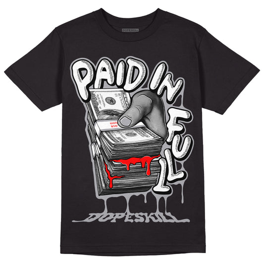 Jordan 9 Retro Fire Red DopeSkill T-Shirt Paid In Full Graphic Streetwerar - Black 
