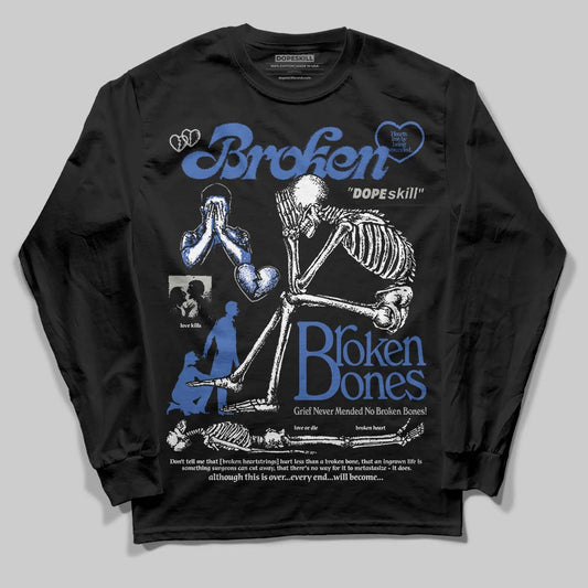 Jordan 3 “Lucky Shorts” DopeSkill Long Sleeve T-Shirt Broken Bones Graphic Streetwear - Black