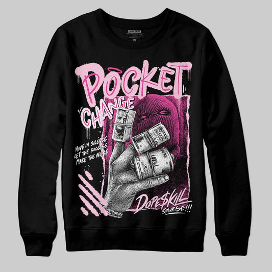 ‘Dunk Low GS 'Triple Pink' DopeSkill Sweatshirt Pocket Change Graphic Streetwear - Black