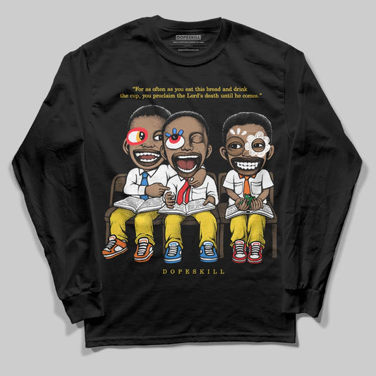Jordan 4 Thunder DopeSkill Long Sleeve T-Shirt First Sunday Graphic Streetwear - Black