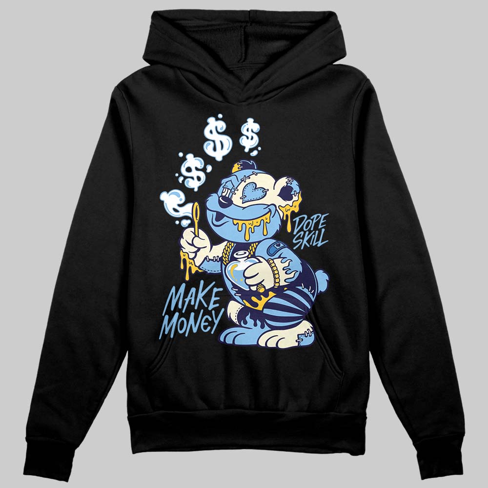 University Blue Sneakers DopeSkill Hoodie Sweatshirt Make Money Graphic Streetwear - Black