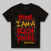 Red Sneakers DopeSkill Toddler Kids T-shirt Mom, I Am A Rich Youth Graphic Streetwear - Black