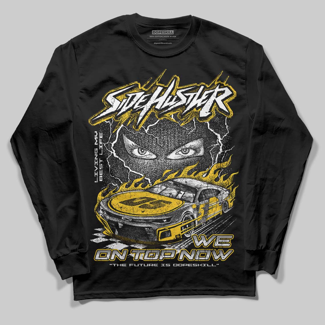 Yellow Sneakers DopeSkill Long Sleeve T-Shirt Flexin' Graphic Streetwear - Black