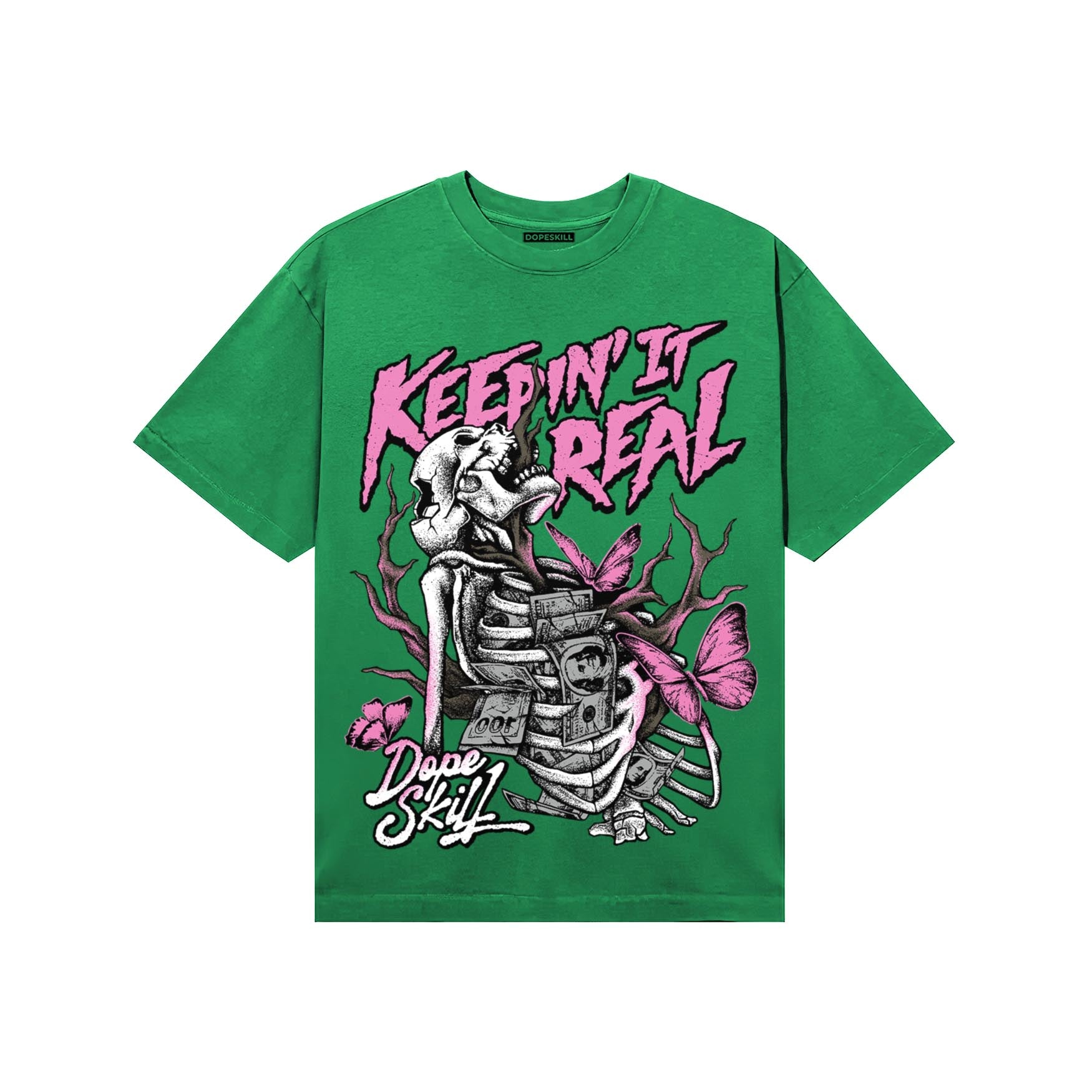 Green Sneakers DopeSkill T-Shirt Keepin' It Real Graphic Streetwear - Irish green