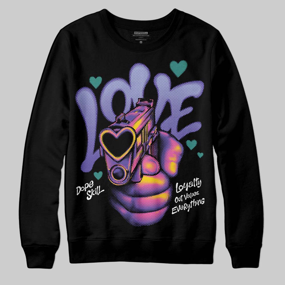 Jordan 5 OG “Grape” DopeSkill Sweatshirt Love Shot Graphic Streetwear - black