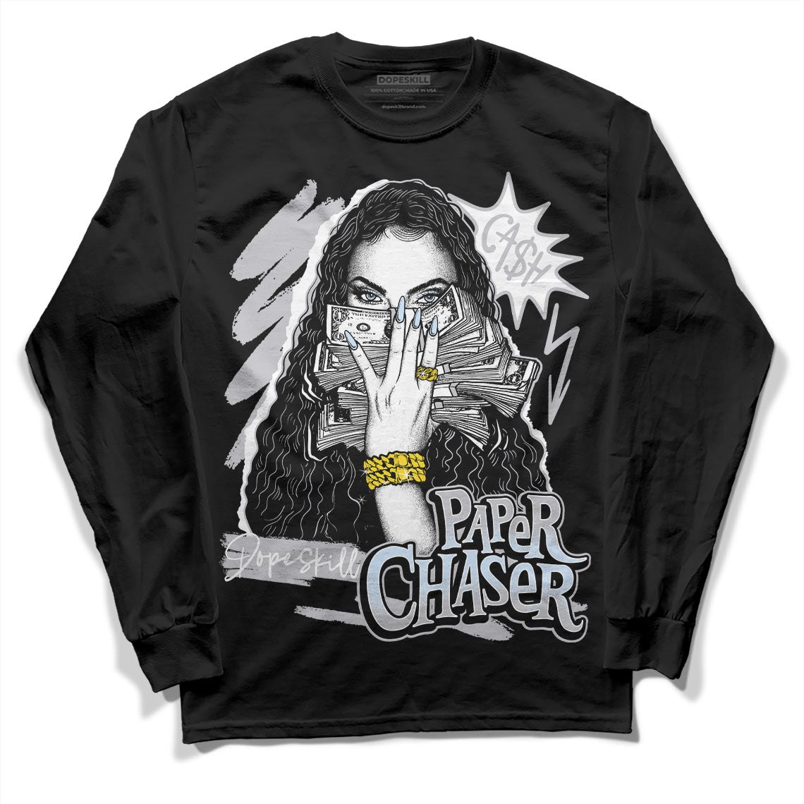 Jordan 11 Retro Low Cement Grey DopeSkill Long Sleeve T-Shirt NPC Graphic Streetwear - Black