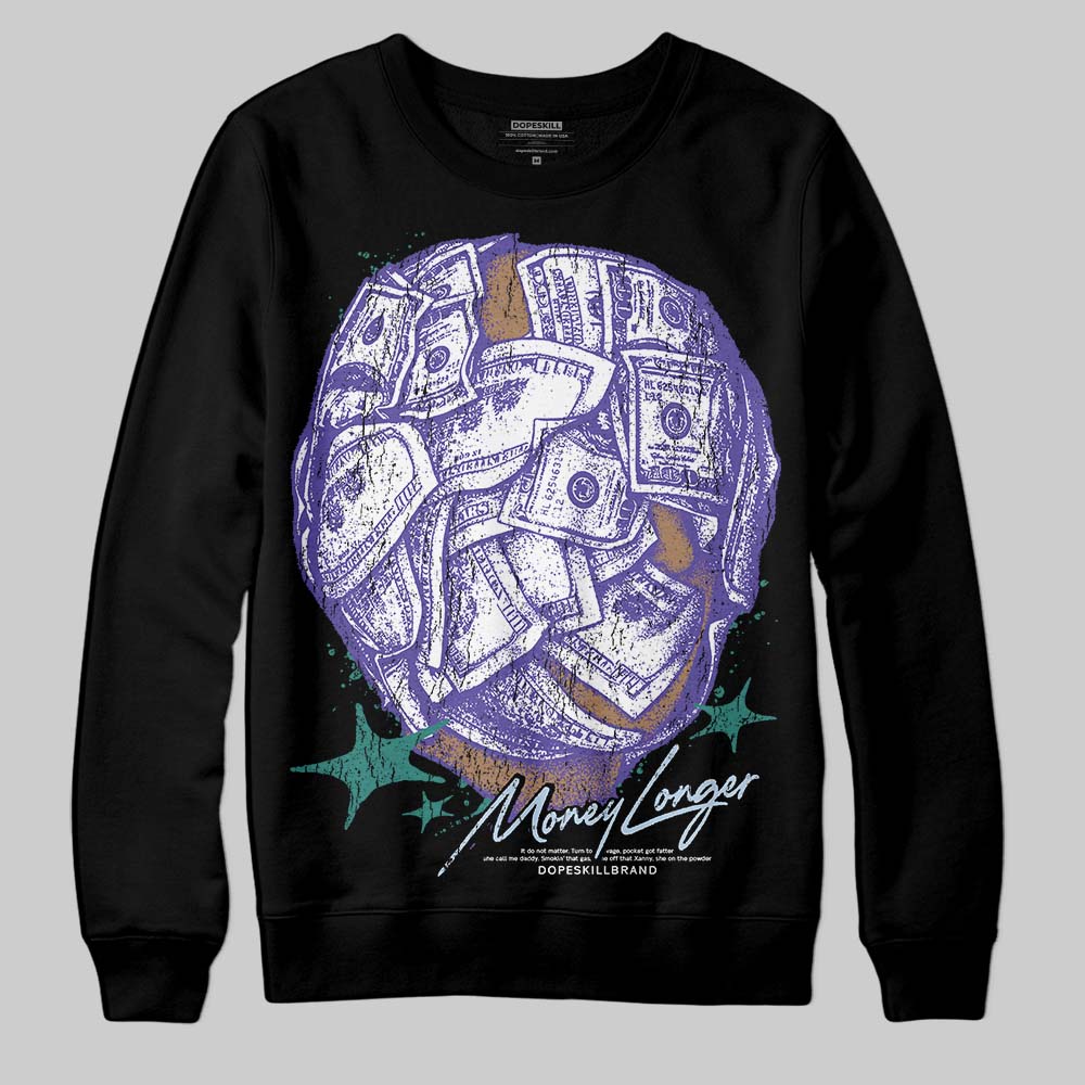 Jordan 5 OG “Grape” DopeSkill Sweatshirt Money Longer Graphic Streetwear - Black