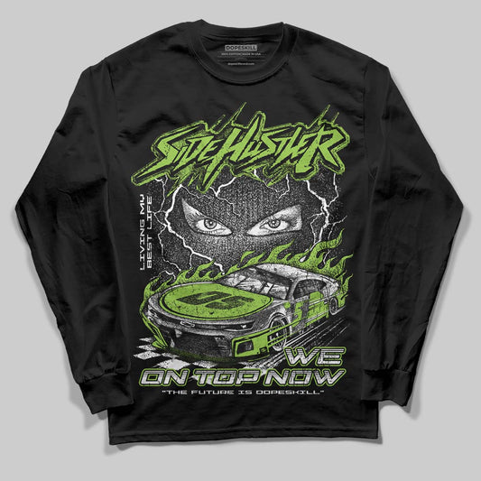 Neon Green Sneakers DopeSkill Long Sleeve T-Shirt Flexin' Graphic Streetwear - Black