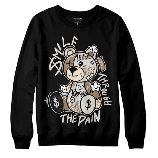 Jordan 5 SE “Sail” DopeSkill Sweatshirt Smile Through The Pain Graphic Streetwear - Black