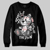 Harris Tweed x Wmns Dunk Low 'Black Phantom' DopeSkill Sweatshirt Smile Through The Pain Graphic Streetwear - Black