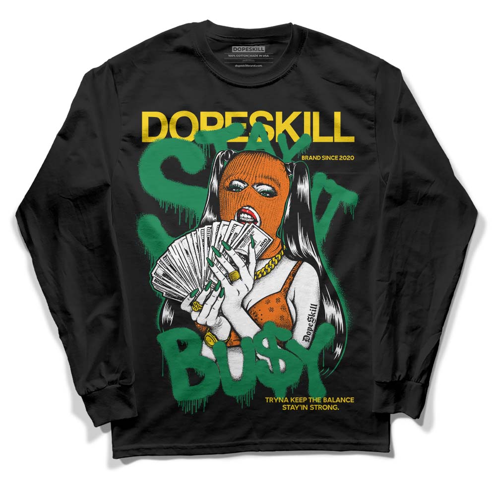 Green Sneakers DopeSkill Long Sleeve T-Shirt Stay It Busy Graphic Streetwear - Black
