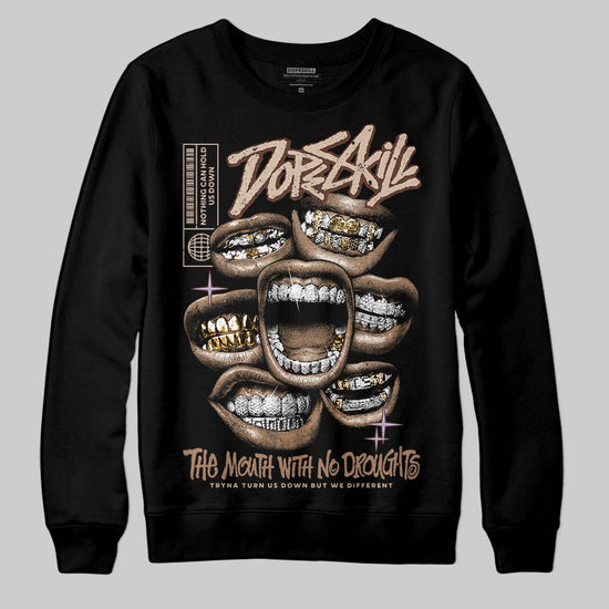 Harris Tweed x Wmns Dunk Low 'Sesame' DopeSkill Sweatshirt The Mouth With No Droughts Graphic Streetwear - Black