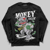 Grey Sneakers DopeSkill Long Sleeve T-Shirt Money Callin' Graphic Streetwear - Black