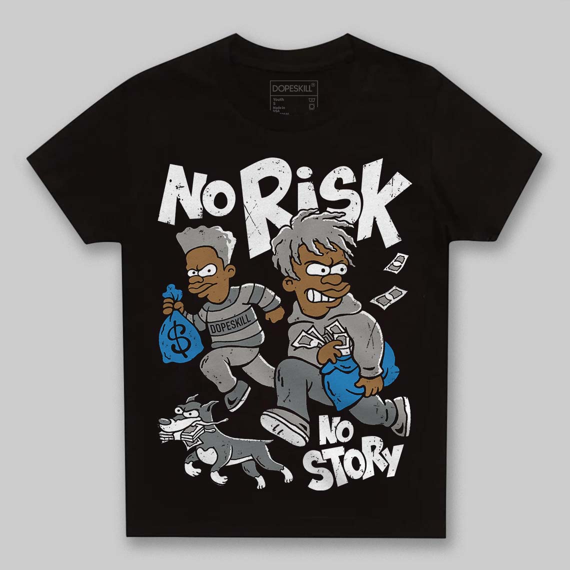 Jordan 9 Cool Grey DopeSkill Toddler Kids T-shirt No Risk No Story Graphic Streetwear - Black