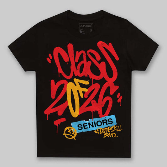 Red Sneakers DopeSkill Toddler Kids T-shirt Class of 2026 Graphic Streetwear - Black