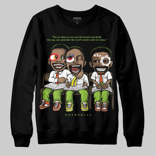 Neon Green Sneakers DopeSkill Sweatshirt First Sunday Graphic Streetwear - Black