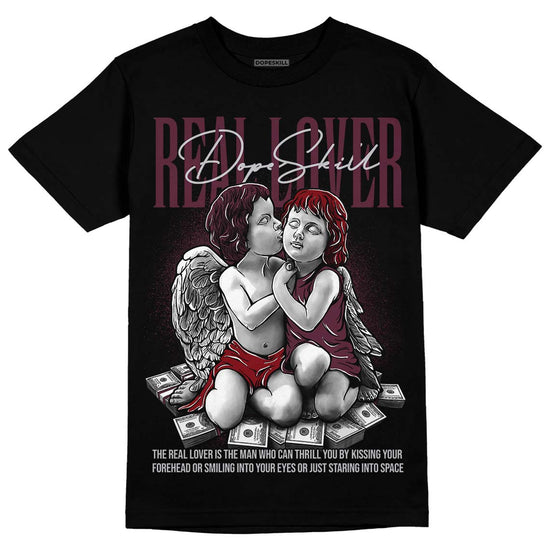 Jordan 5 Retro Burgundy (2023) DopeSkill T-Shirt Real Lover Graphic Streetwear - Black