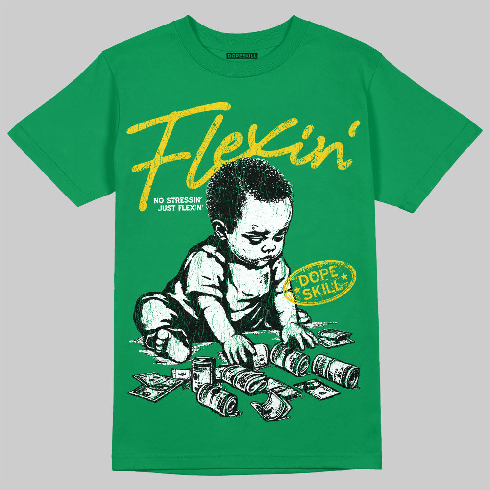 Green Sneakers DopeSkill T-Shirt Flexin' Graphic Streetwear - Irish Green
