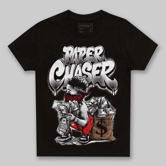 Black and White Sneakers DopeSkill Toddler Kids T-shirt Paper Chaser Boy Graphic Streetwear - Black