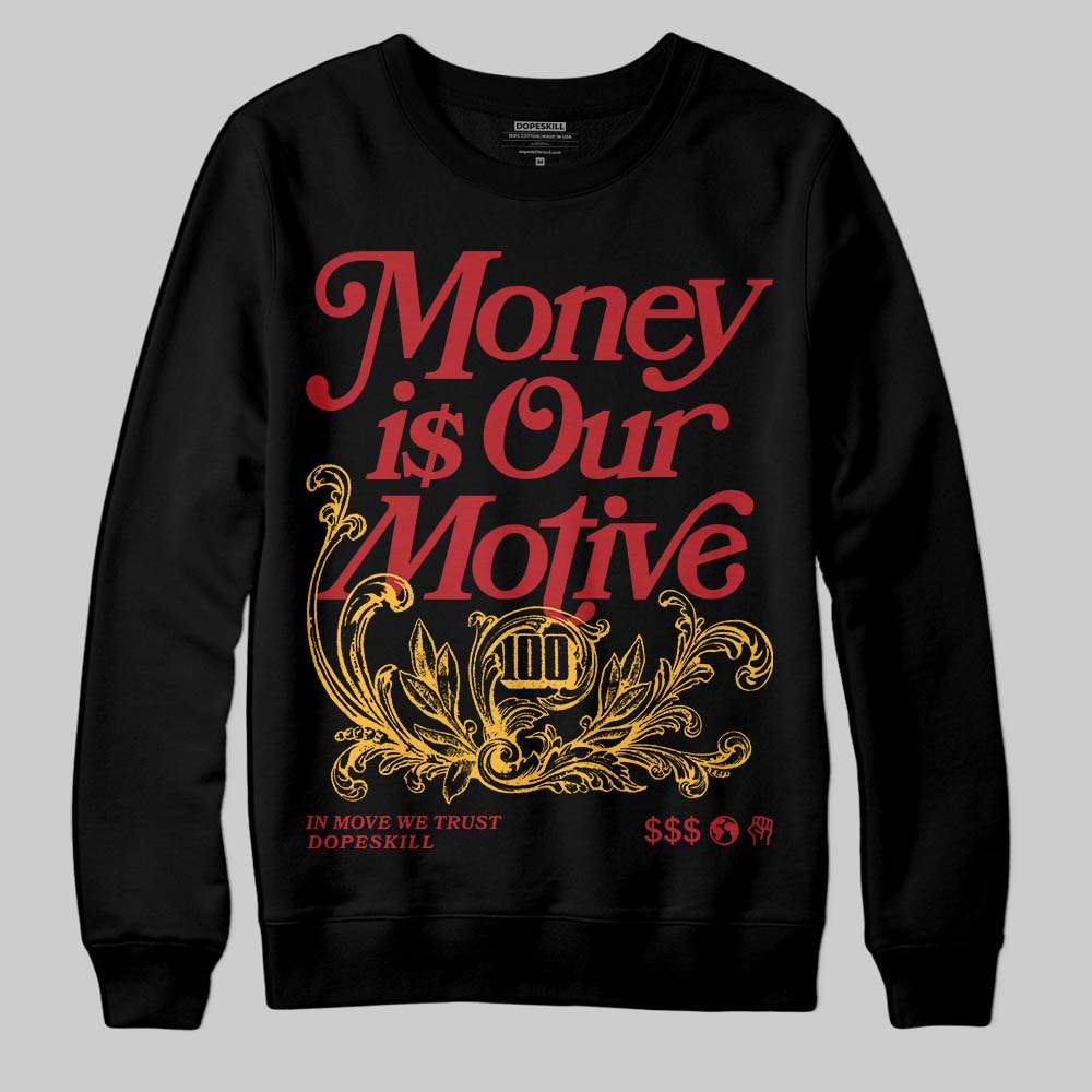 Jordan 14 Golf “Last Shot” DopeSkill Sweatshirt Money Is Our Motive Typo Graphic Streetwear - Black