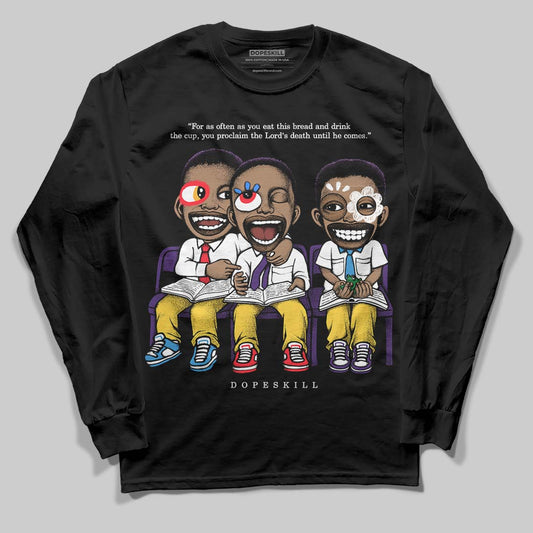 Jordan 12 “Field Purple” DopeSkill Long Sleeve T-Shirt First Sunday Graphic Streetwear - Black
