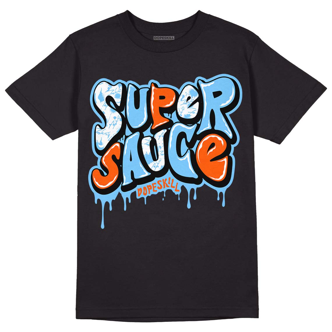 Dunk Low Futura University Blue DopeSkill T-Shirt Super Sauce Graphic Streetwear - Black