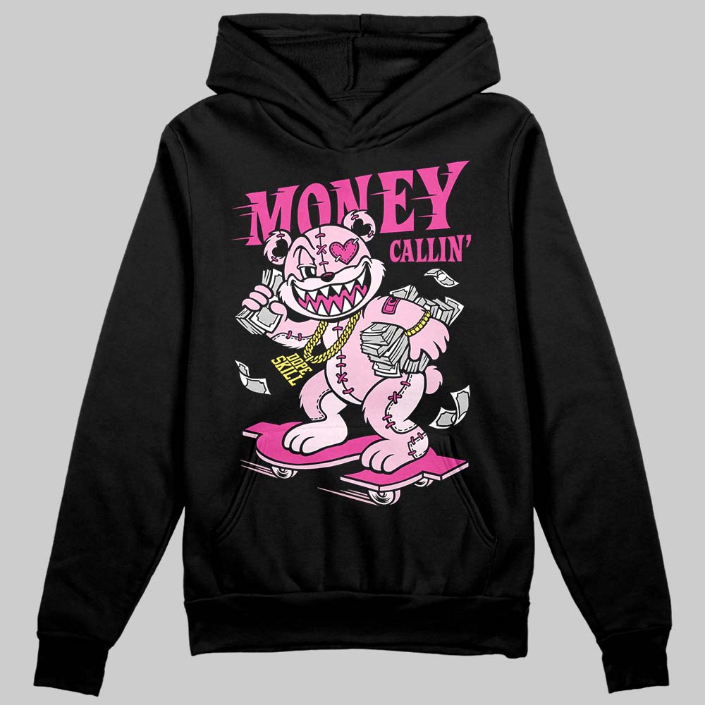 Pink Sneakers DopeSkill Hoodie Sweatshirt Money Callin' Graphic Streetwear - Black