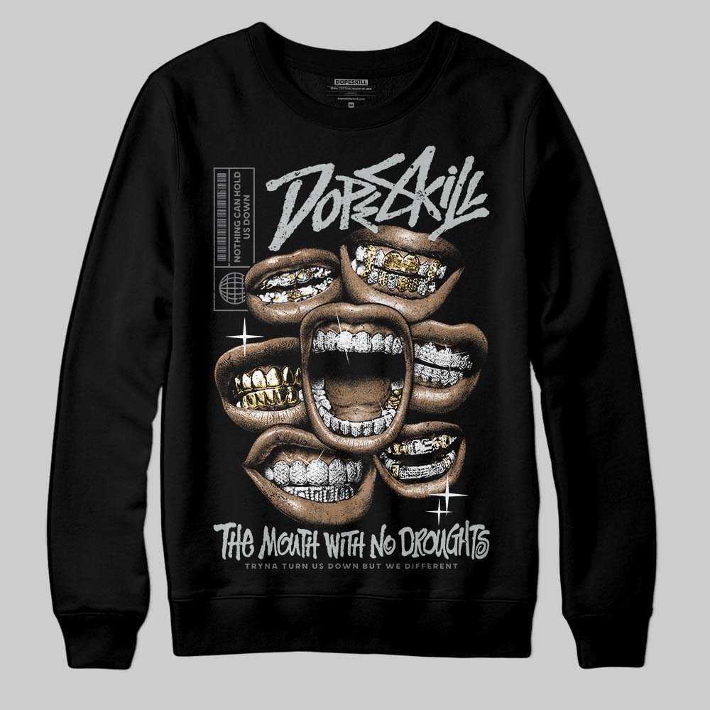 Jordan 4 “Fear” DopeSkill Sweatshirt The Mouth With No Droughts Graphic Streetwear - Black