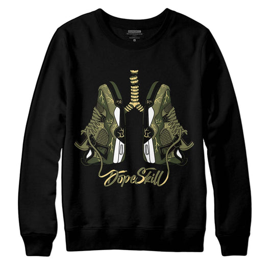 Jordan 4 Retro SE Craft Medium Olive DopeSkill Sweatshirt Breathe Graphic Streetwear - Black