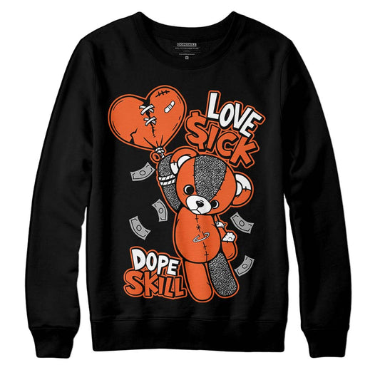 Jordan 3 Georgia Peach DopeSkill Sweatshirt Love Sick Graphic Streetwear - black