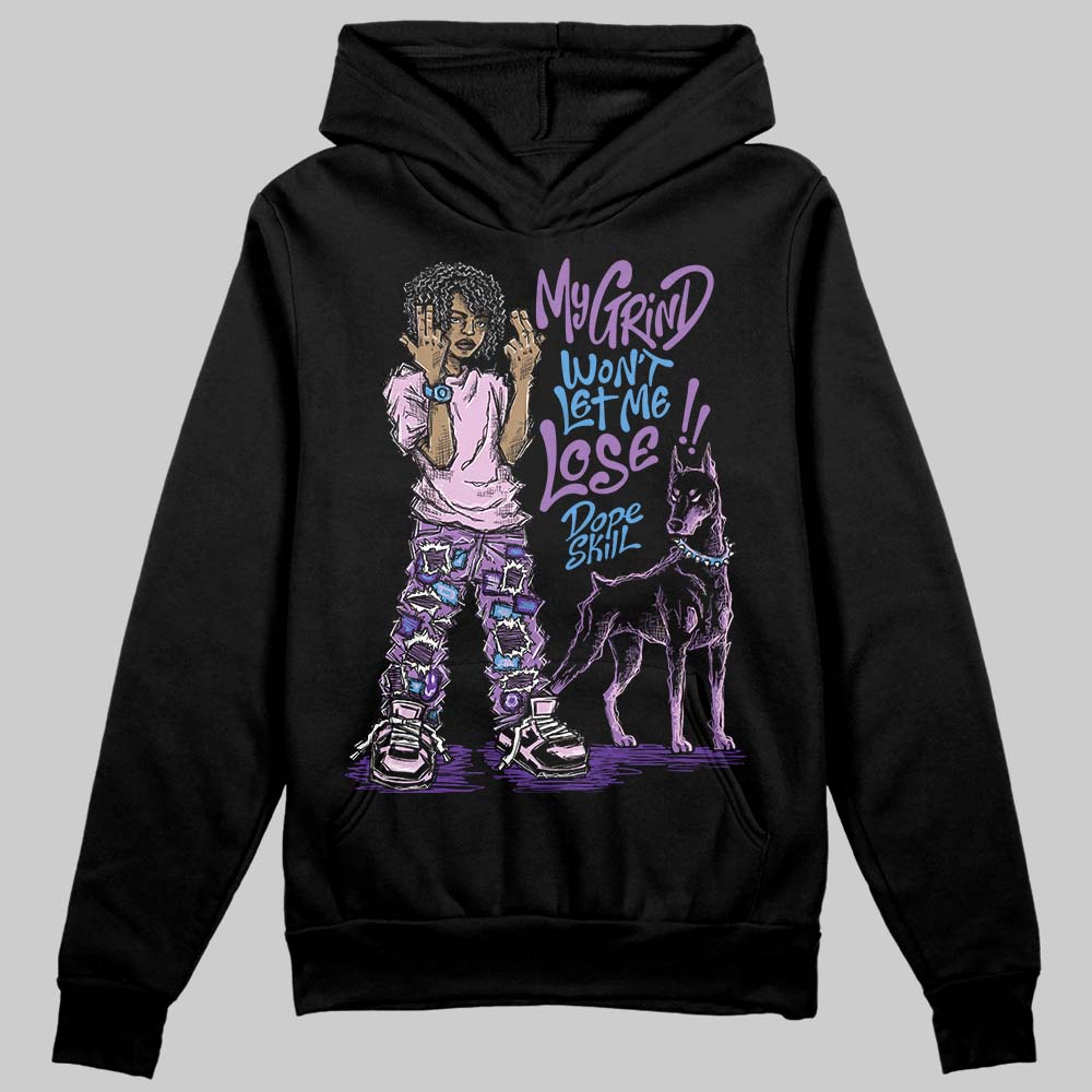 PURPLE Sneakers DopeSkill Hoodie Sweatshirt My Grind Won't Let Me Lose Graphic Streetwear - black