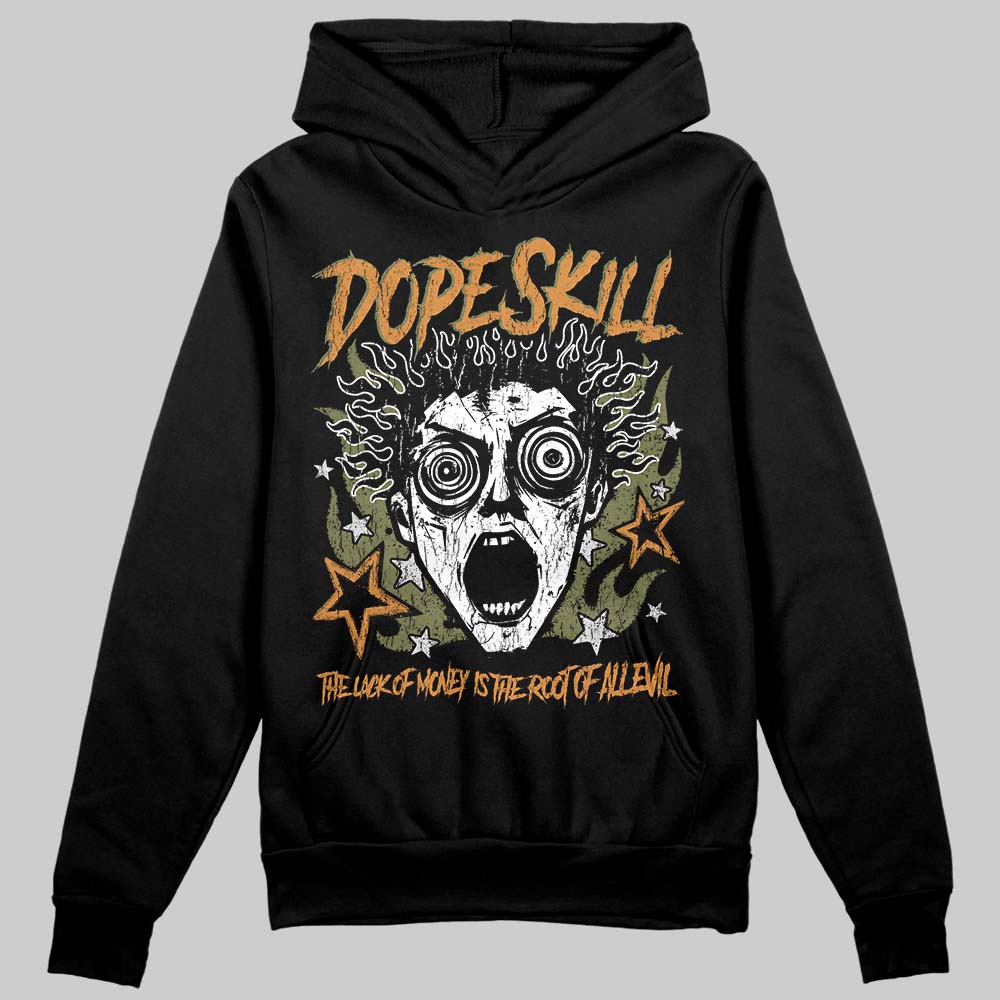 Olive Sneakers DopeSkill Hoodie Sweatshirt Root of Evil Graphic Streetwear - black