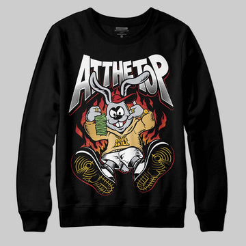 Jordan 12 Retro 'Taxi' 2025 DopeSkill Sweatshirt At The Top Graphic Streetwear - Black