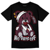 Jordan 5 Retro Burgundy (2023) DopeSkill T-Shirt Hurt Bear Graphic Streetwear - Black