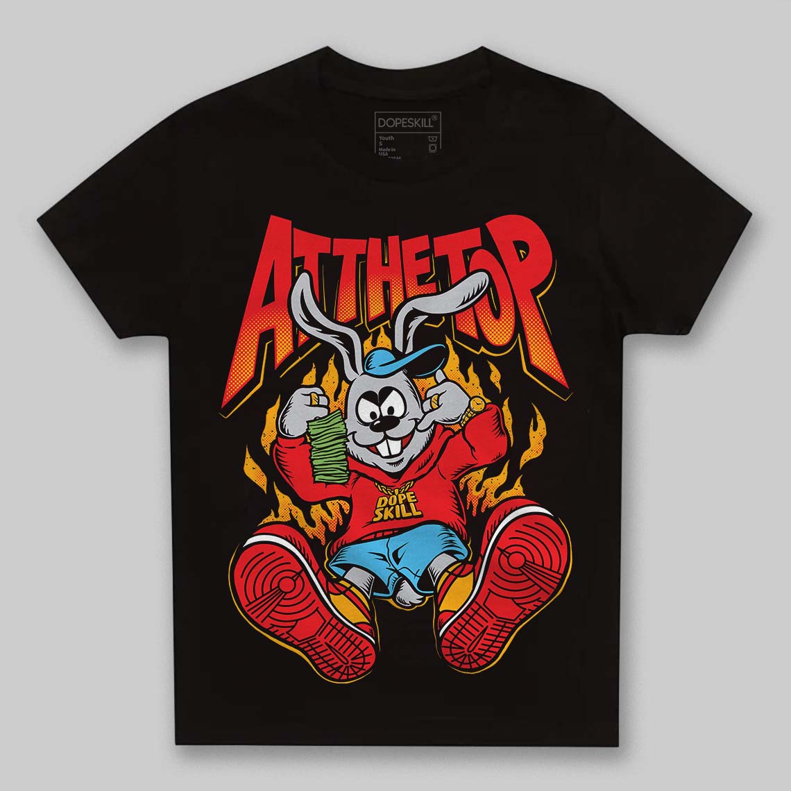 Red Sneakers DopeSkill Toddler Kids T-shirt At The Top Graphic Streetwear - black