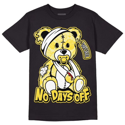 Jordan 11 Low 'Yellow Snakeskin' DopeSkill T-Shirt Hurt Bear Graphic Streetwear - Black