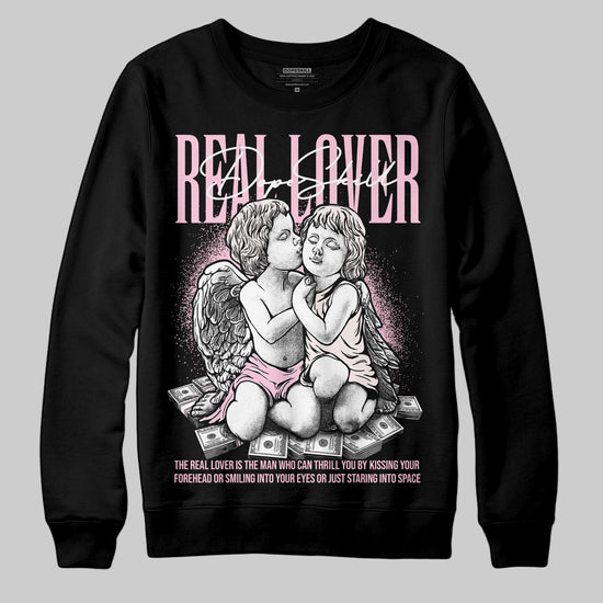 Dunk Low LX Pink Foam DopeSkill Sweatshirt Real Lover Graphic Streetwear - Black