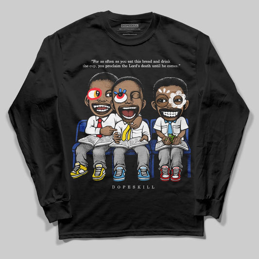 Dunk Low Panda White Black DopeSkill Long Sleeve T-Shirt First Sunday Graphic Streetwear - Black