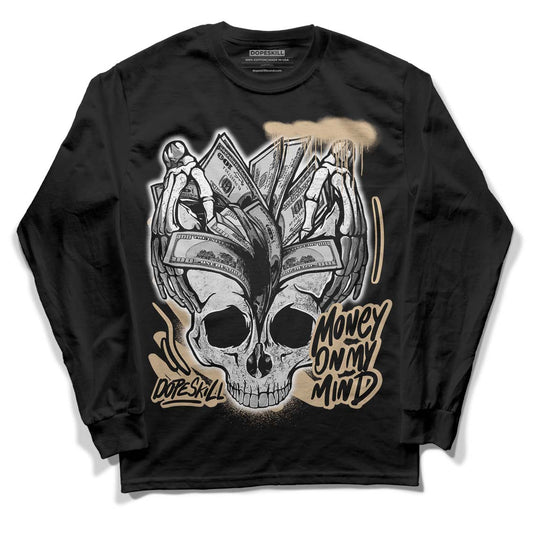 TAN Sneakers DopeSkill Long Sleeve T-Shirt MOMM Skull Graphic Streetwear - Black